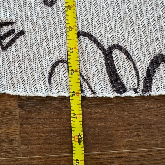 Cha Cha Vente White Mesh Swim Coverup Dress Love Cursive Graphic Sz. 2X Stretchy - Picture 11 of 11